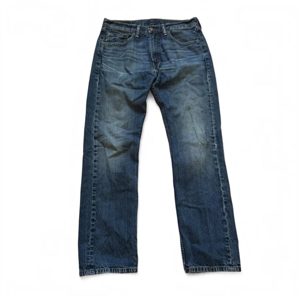 Levis 505 Regular Fit Straight Leg Mens Jeans Medium Wash Blue 32x32